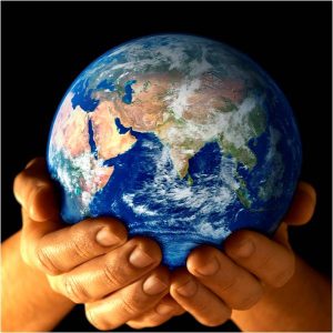croped earth with hands croped earth with hands